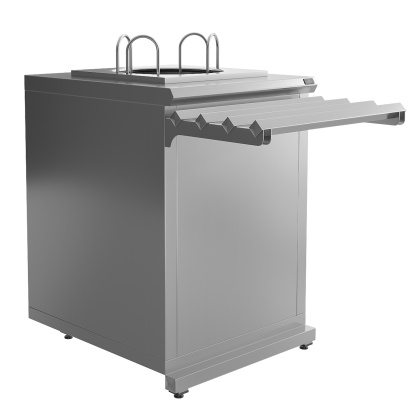 Прилавок под диспенсеры тарелок Luxstahl ПНД-600 Premium (нерж.)