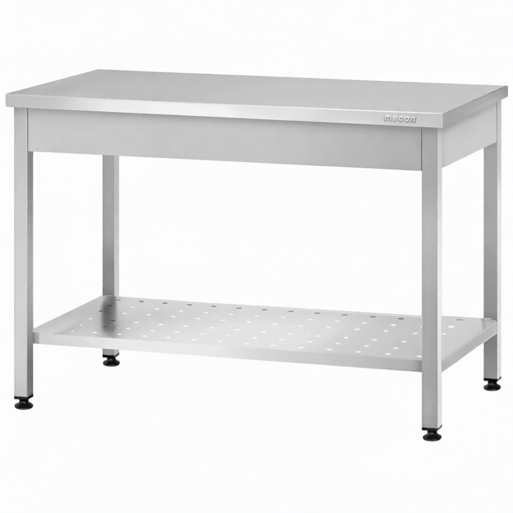 Стол производственный СПРп - 860х1500х600 «Profi Inox» (полка перфорация)