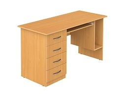 Стол для учителя компьютерный 1-тумбовый 1400 мм (мод.4)