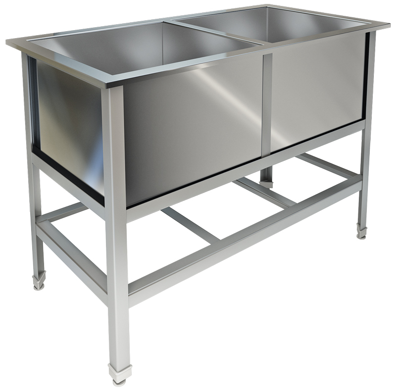 Ванна моечная двухсекционная  ВМ 21/500 краш