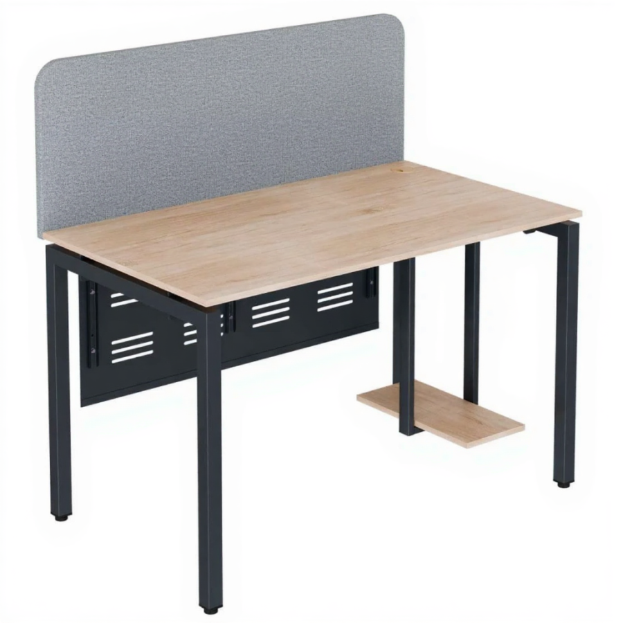 Офисный стол «СМАРТ» подстолье «П» профиль 40x40 Перегородка/перф экран/подвес/кабель канал столешница 16 мм