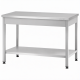 Стол производственный СПРп - 860х1500х600 «Profi Inox» (полка сплошная)