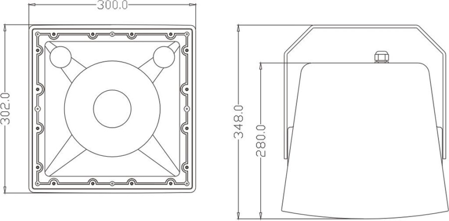 Коаксиальная 2-полосная акустическая система 8" FDB LT208T (цвет белый)