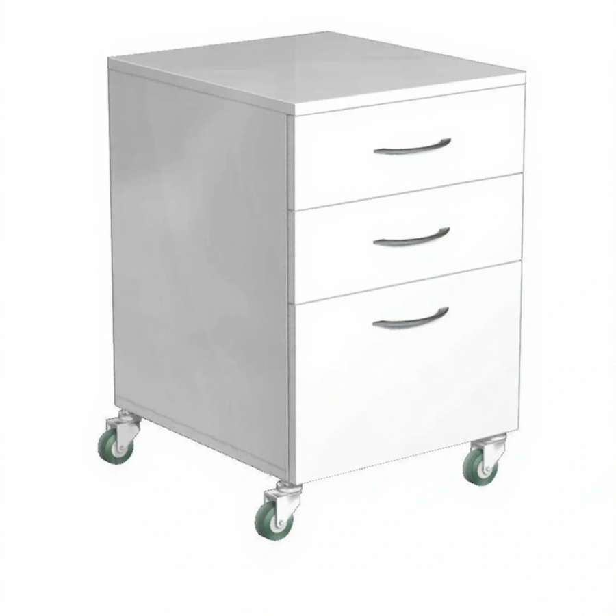 Тумба подкатная металлическая ТМ-3 (белый)