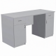 Стол рабочий с двумя тумбами СрТ-7 (ЛДСП серый)