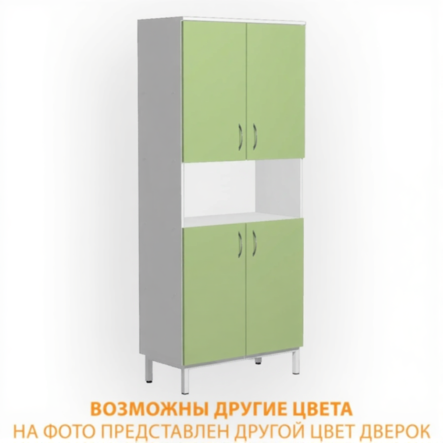 Шкаф для документов и материалов ШД-2 (ЛДСП белый, каркас белый)