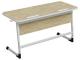 Стол 2-местный школьный 3-5 г/р "Нова" с наклоном столешницы 0-15° (дуб "Бардолино", м/к белый)