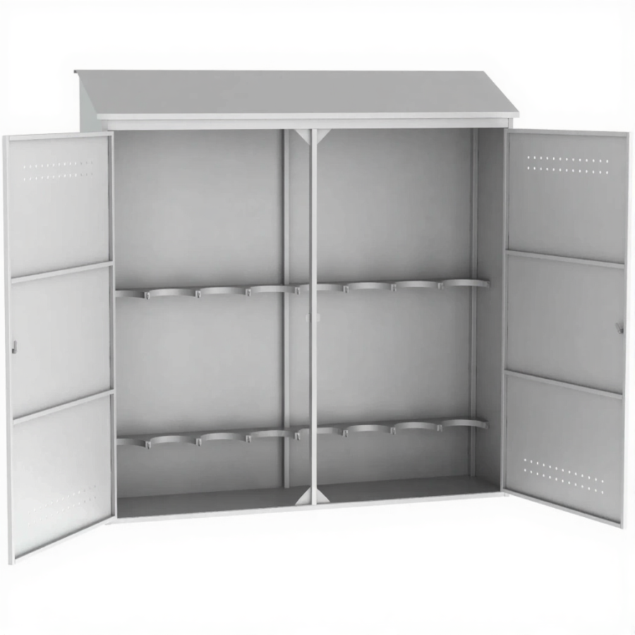 Шкаф для 8-ми газовых баллонов ШГБК-020 усиленный (2052х2000х450)