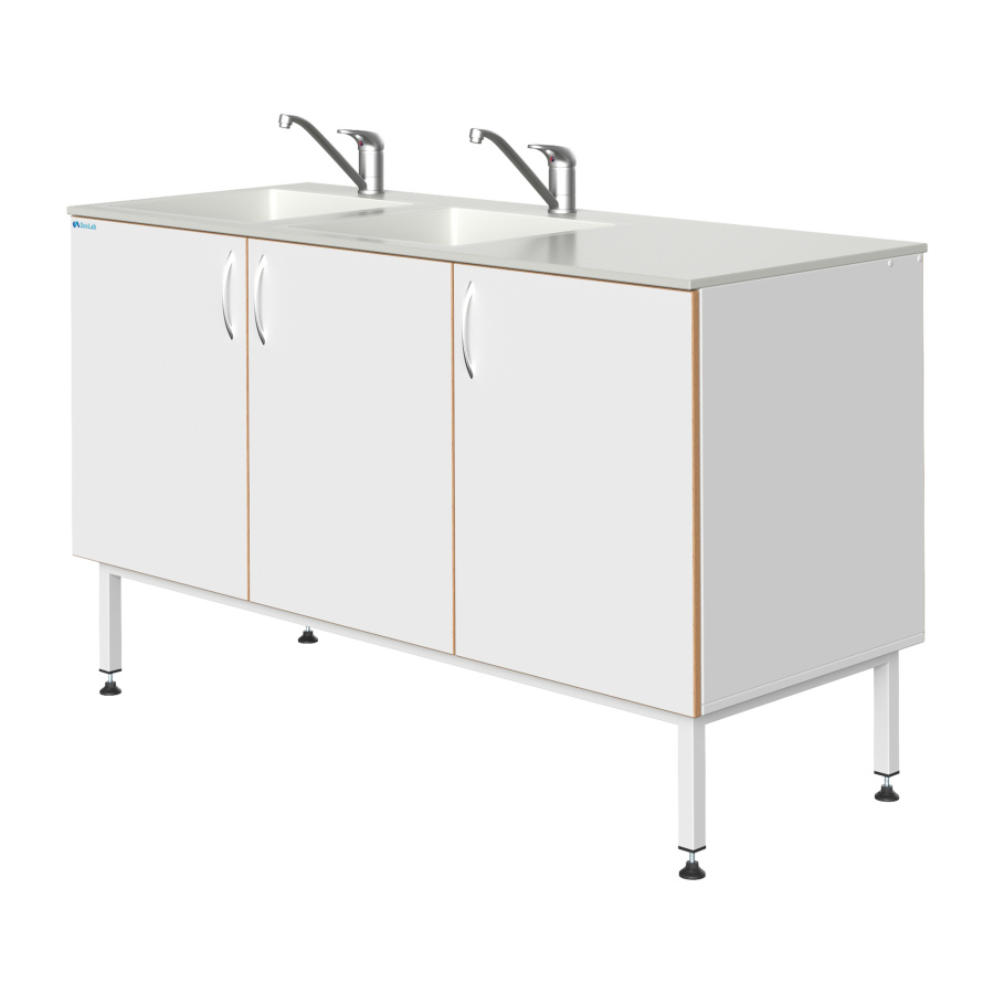 Мойка СОВЛАБ 1500 МПП-2 врезная двойная п/пропилен