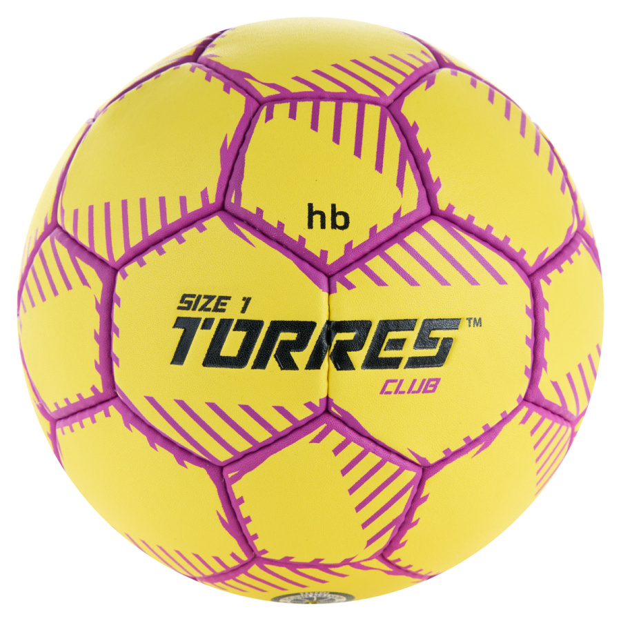 Мяч гандбольный TORRES Club, Размер 1, Цвет Желтый