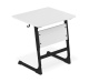 Cтол ученический белый снег/черный муар SHT-T-TN13/3-5